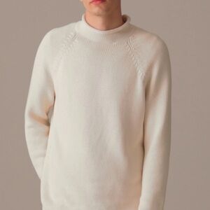 J. Crew Heritage Rollneck Cotton Sweater Ivory Men’s Vintage Classic Y2K